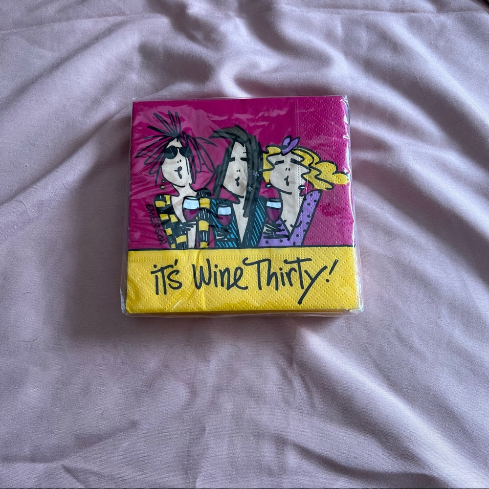 1 Pack of 20 each It's Wine Thirty!  2-ply paper Cocktail Beverage Napkins Adult